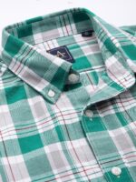 Pure Cotton Manhattan Slim Fit Opaque Checked Casual Shirt - Image 2