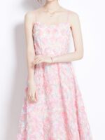 Women Floral Printed Shoulder Straps Fit & Flare Dress - Image 2